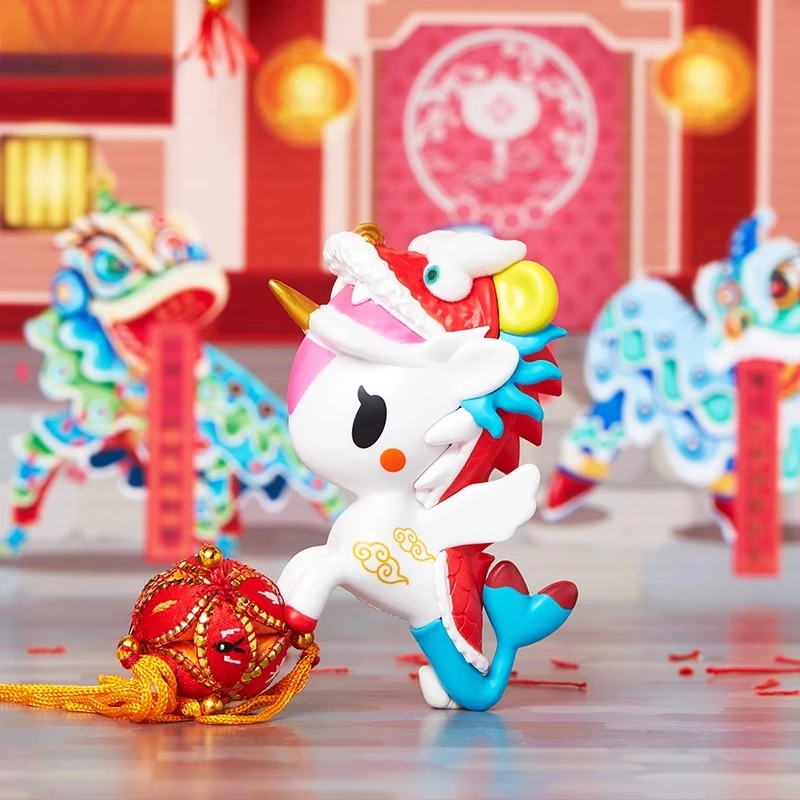 Tokidoki Unicornorns 바다 녹색 폭죽 Festiva Marmalade Tranquilia 구정 컬렉션 모델 탁상 장식품