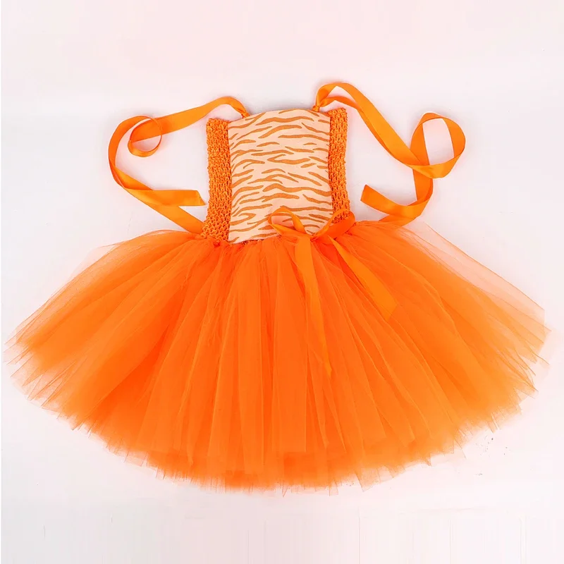 Orange Cat Fox Costumes for Baby Girls Animal Tutu Dress with Ears Bow Kids Carnival Halloween Outfit Children Birthday Clot@0Z*