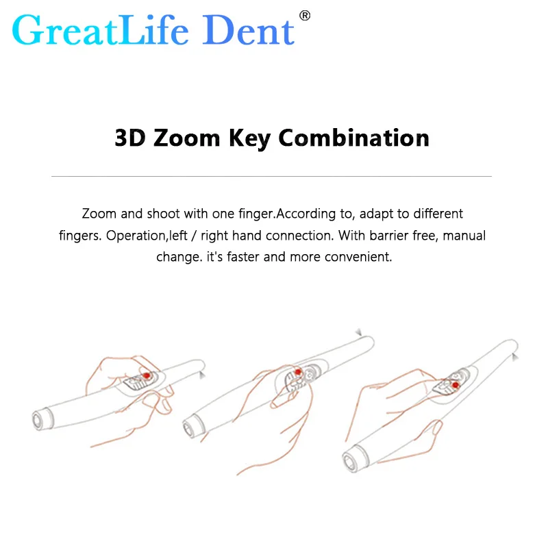 GreatLife Dent Câmera intraoral digital de alta qualidade HD1-712D 1080P full HD Câmera intraoral dentária com foco de aquisição de lmage