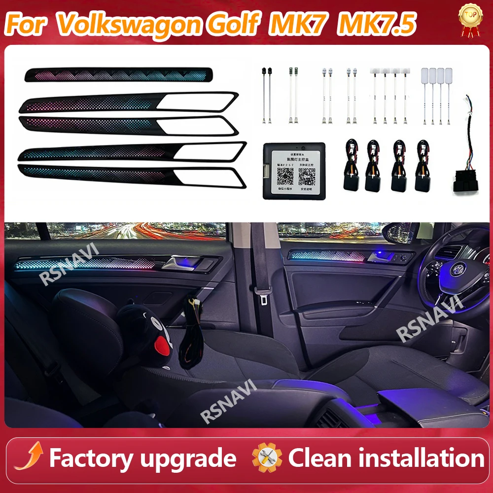 OEM Design Symphony Dynamic Active Ambient Light for Volkswagon Golf MK7 MK7.5, Golf 7 7.5 Interior LED Ligting Upgrade