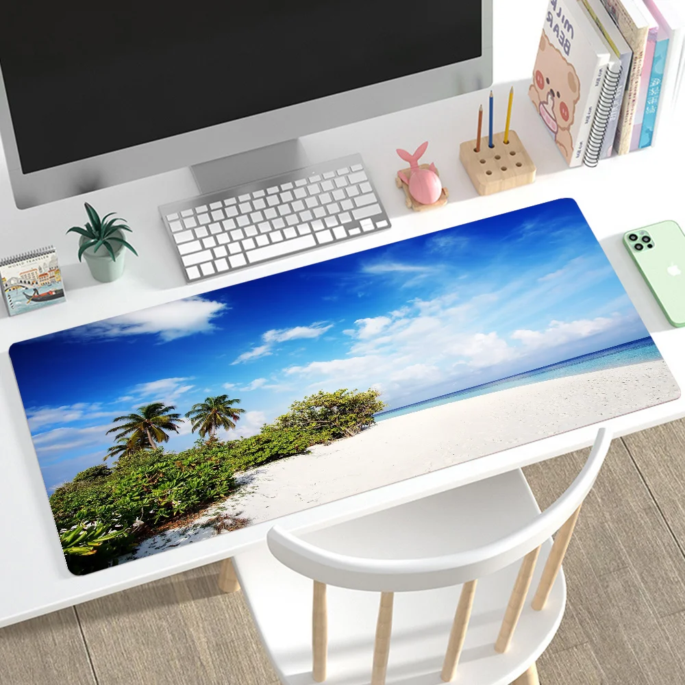 Blue Sky Scenery Mousepad Mouse Mat Desk Mat With Pad Gaming Accessories Prime Gaming XXL Keyboard Pad Padding Mat