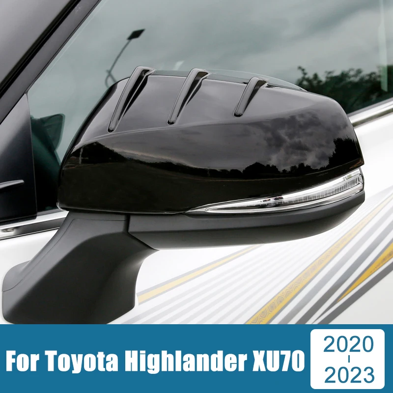 

Car Accessories For Toyota Highlander Kluger XU70 2020 2021 2022 2023 ABS Carbon Car Rearview Mirror Side Molding Cover Trim