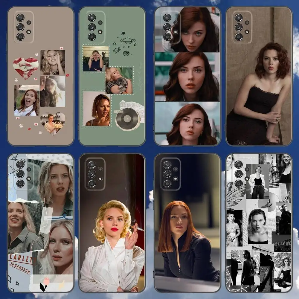 

S-Scarlett I-Ingrid J-Johansson Phone Case For Samsung Galaxy A 91,80,73,72,71,53,52,51,22,5G Shockproof Soft Black Cover