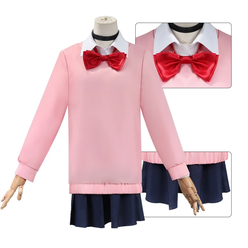 DAN DA DAN Momo Ayase Cosplay Anime Costume, Perruque Trempée, ixd'Halloween