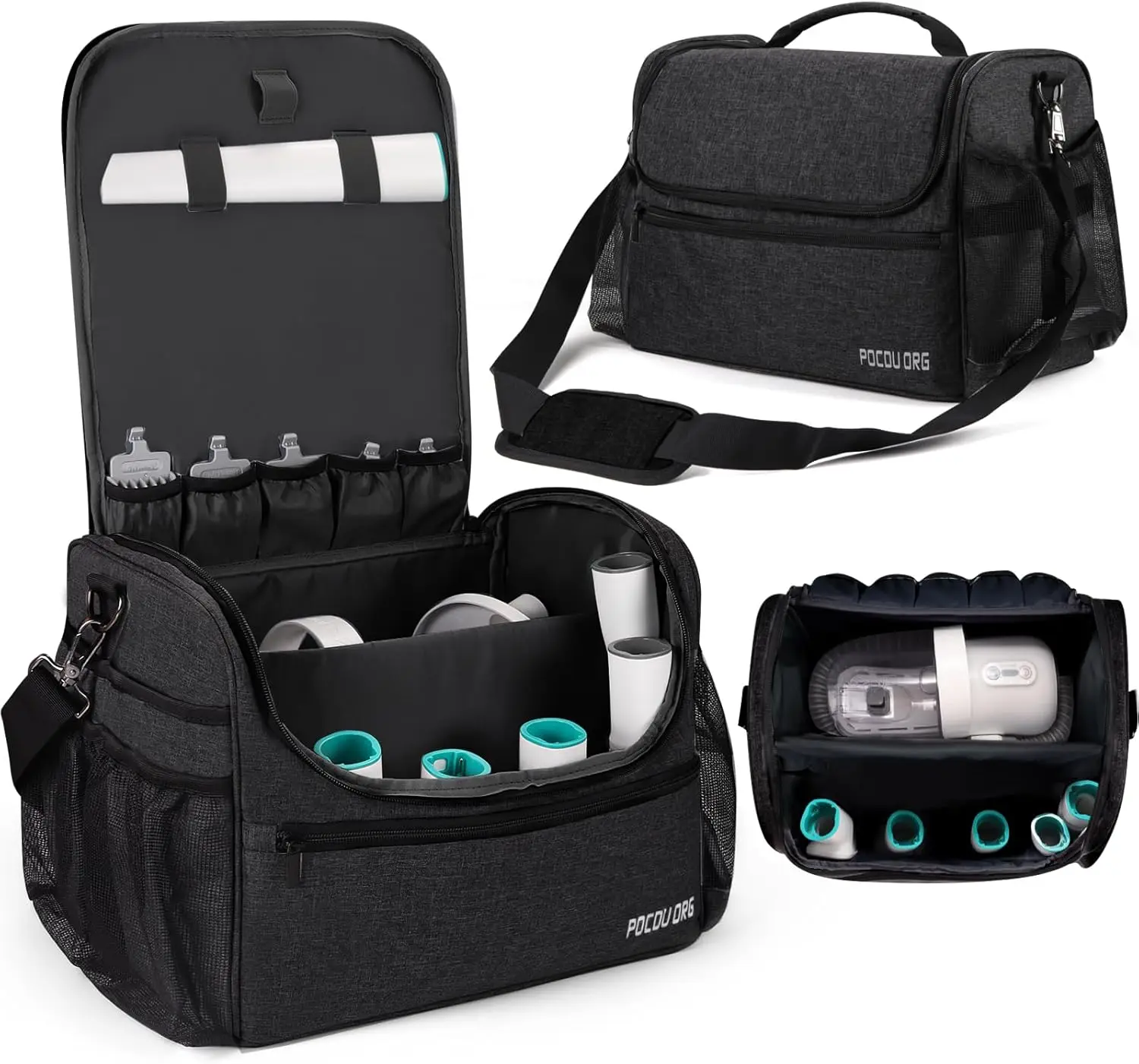 

Сумка-органайзер для ухода за домашними животными большой емкости — совместима с пылесосом для собак, черный