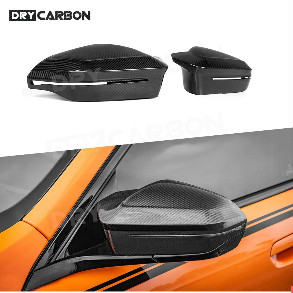 Dry Carbon Fiber Rearview Mirror Cover Car Body Kits ABS Mirror Shell Decoration Trim For BMW 5 Serise G60 G68 2024+ ABS