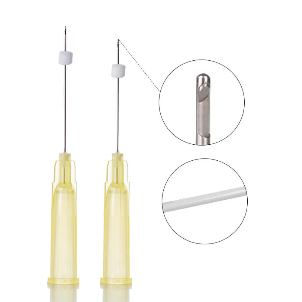20PCS PCL 29G 25MM 38MM Blunt Cannula Eye/Face Lift Korea Mono Screw Sharp Thread Lifting Needle For Dermal Filler Hyaluronic
