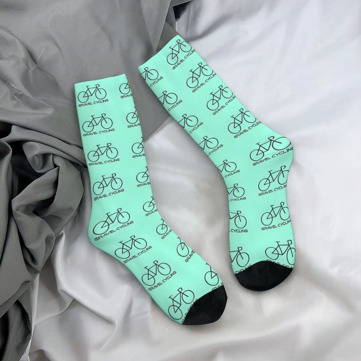 Road Cycling Mint Green Bike Andy Warhol Printed Bicycle Socks Male Mens Women Spring Stockings Hip Hop