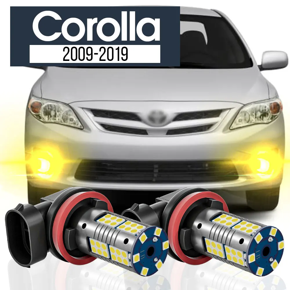 

2pcs LED Fog Light Lamp Blub Canbus Accessories For Toyota Corolla 2009-2019 2010 2011 2012 2013 2014 2015 2016 2017 2018