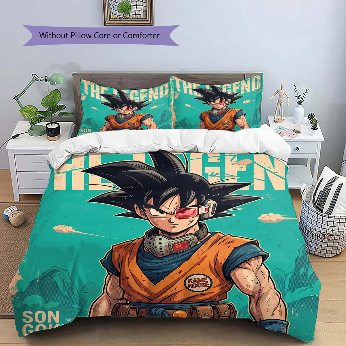 Dragon Ball Pillowcase & Duvet Cover Set | Collectible Dragon Ball Bedding | Gift for Fans YUN6511