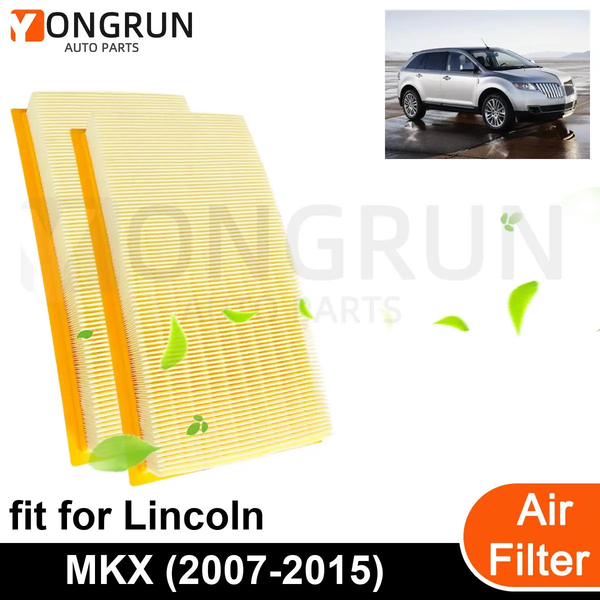 

2 шт., автомобильный воздушный фильтр для двигателя 2007-2015 Lincoln MKX