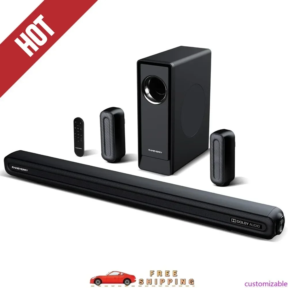 

Хит продаж: Настраиваемая звуковая панель 5.1 CH с Dolby Audio, беспроводным сабвуфером и задними колонками для телевизора