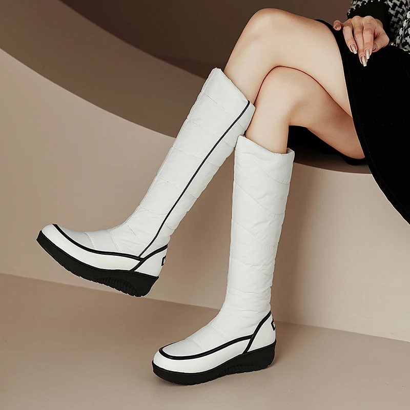 

Новинка 2022, зимние ботинки TPR, женские ботинки на пуху с нескользящей подошвой и толстой подошвой, хлопковая обувь, зимние туфли на плоской подошве с внутренней стороны