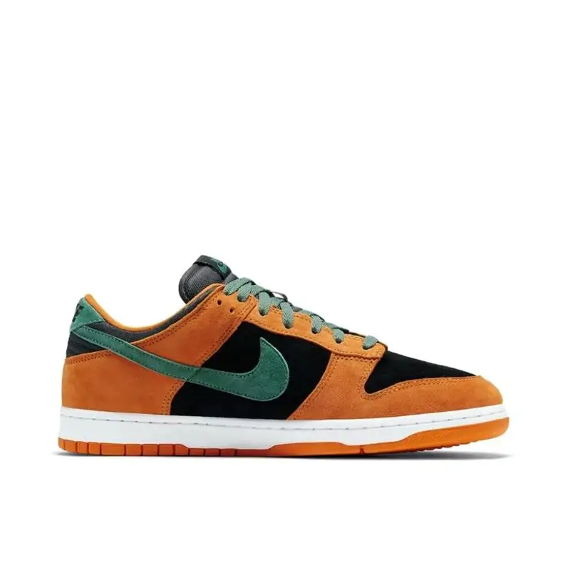 Nike Dunk SP Ceramic Wrap Warm, Anti Slip, Wear Resistant Casual Retro Low Cut Board Shoes Men and Women Black Orange