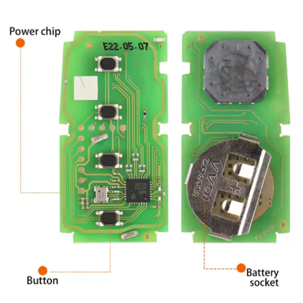 1PCS/LOT Xhorse XSTO01EN TOY.T for Toyota XM38 Smart Key with Key Shell Support 4D 8A 4A high quality