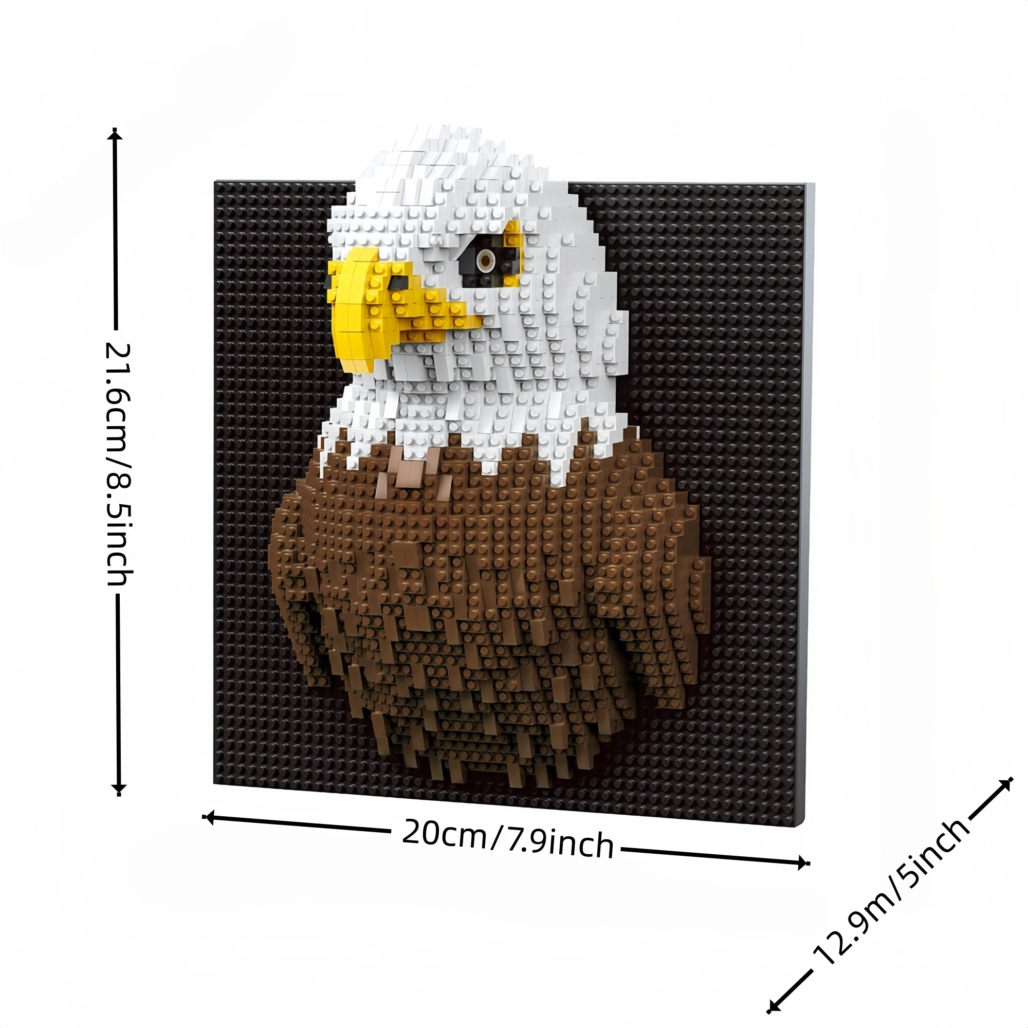 KNEW BUILT Chameleon, Parrot, kreative 3D-Tier-Wandmalerei, Mikrobausteine – DIY-Desktop-Dekoration, Puzzle-Spielzeug, Weihnachts- und Geburtstagsgeschenk – Detail 4