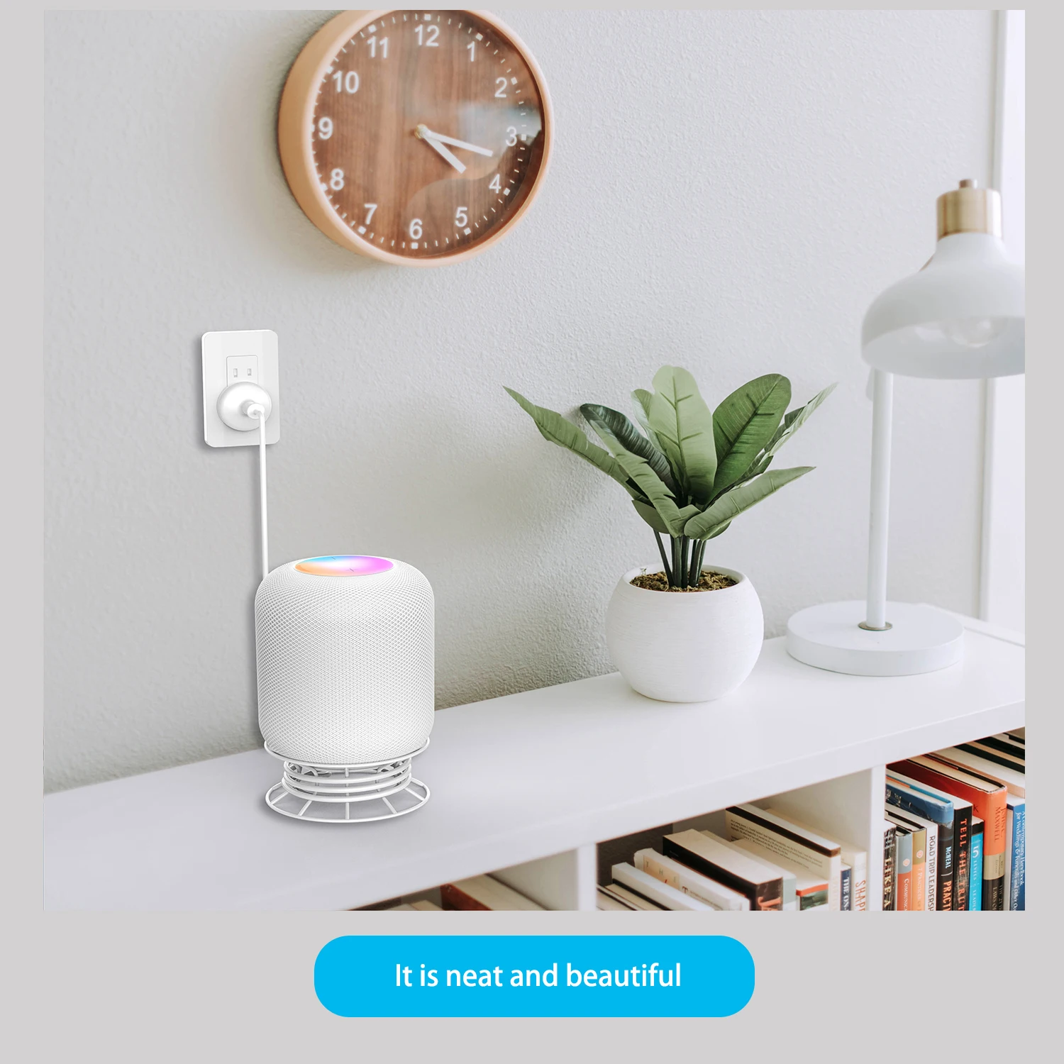 Carbon Steel Stand For Homepod Holder Space Saving Smart Speaker Management Holder For Homepod Stand For Home Pod Bracket