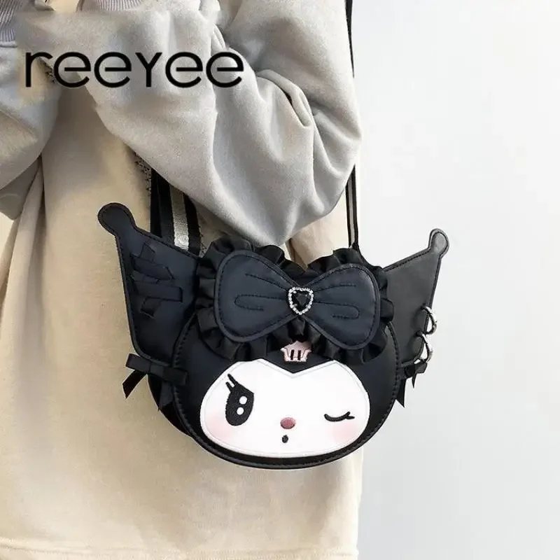 

Милая студенческая уличная мода с героями мультфильмов, популярная сумка Sanrios для девочек, двухмерная сумка для отдыха, сумка на плечо Kawaii My Melody Hello Kitty