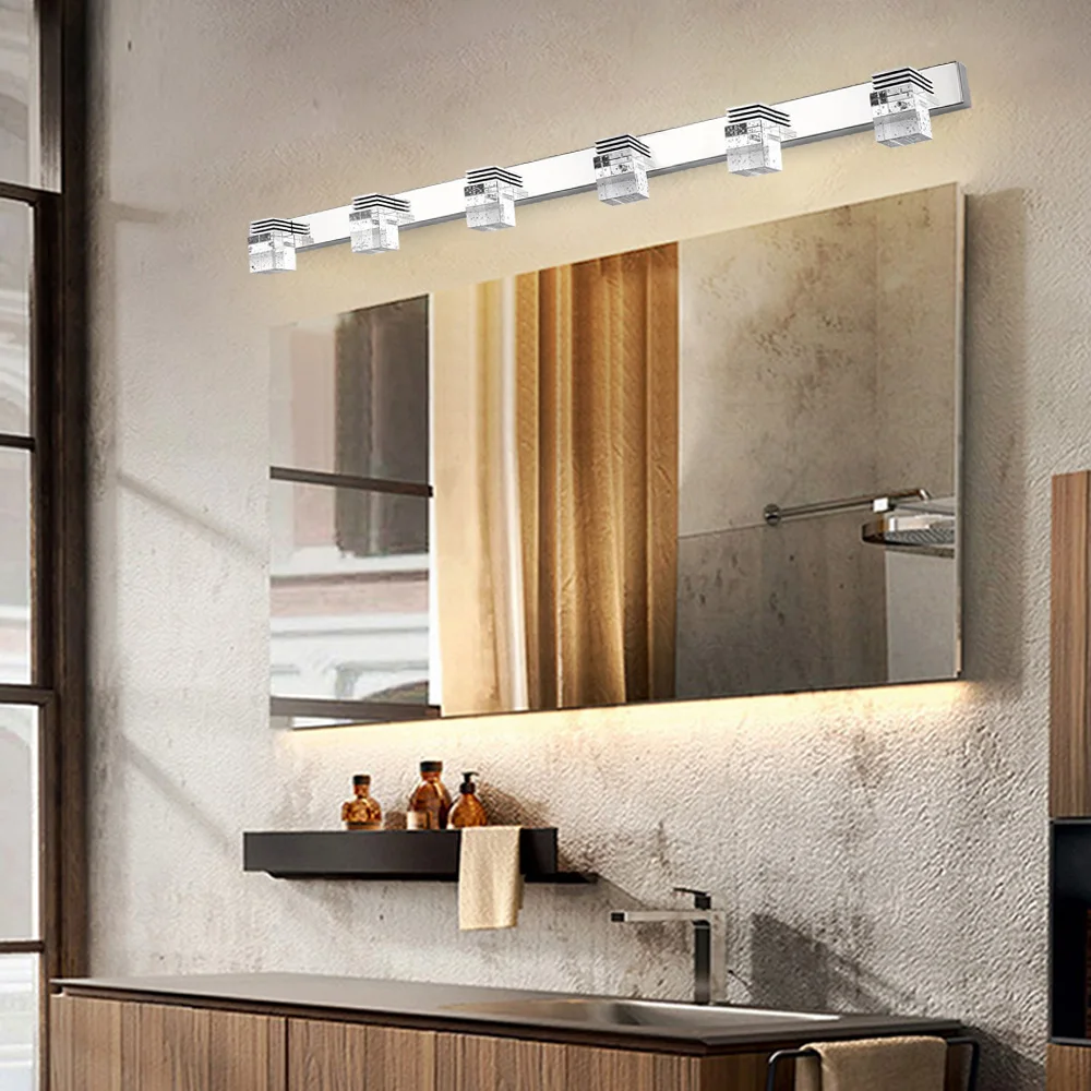 6-head LED Over Mirror Light, Modern Bathroom Mirror Light Fixtures, Over Long Mirror Lights