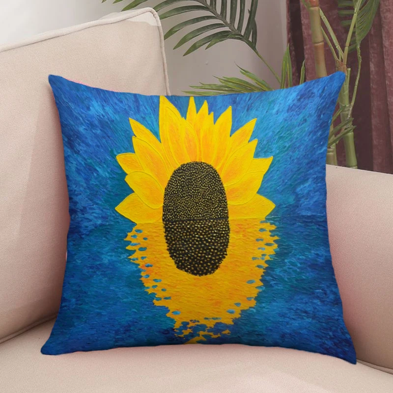 

Sunflower Car Pillowcases for Pillows 45x45 Cushions Cover for Ornamental Pillow Room Decor Decorative Pillowcase Cushion Covers