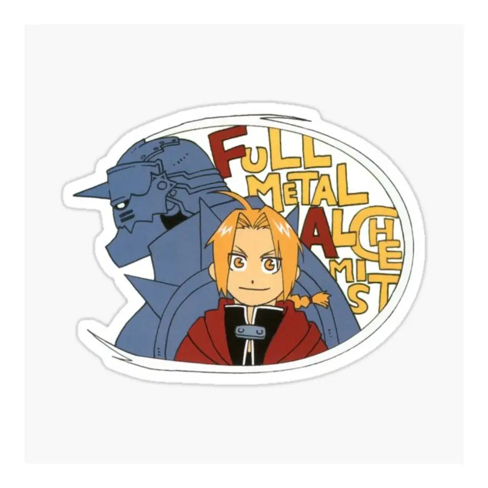 FullMetal Alchemist Edward Elric And Alphonse Elric Sticker Ersonality Decoration Car Electric Car Helmet Rear Windshield Body