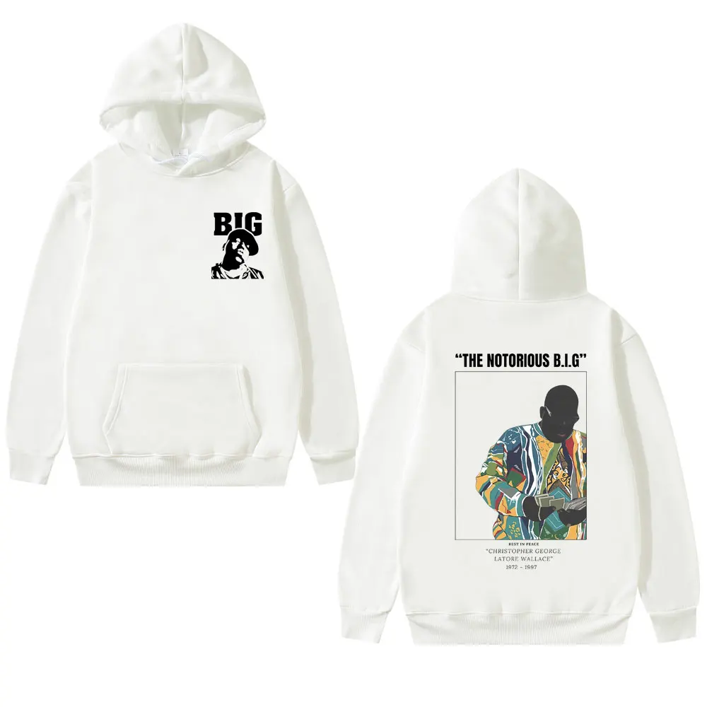 

Hot Sale The Notorious Big Hoodie Biggie Smalls Double Sided Print Pullover Men Women Fashion Hip Hop Oversized Hooded Tracksuit