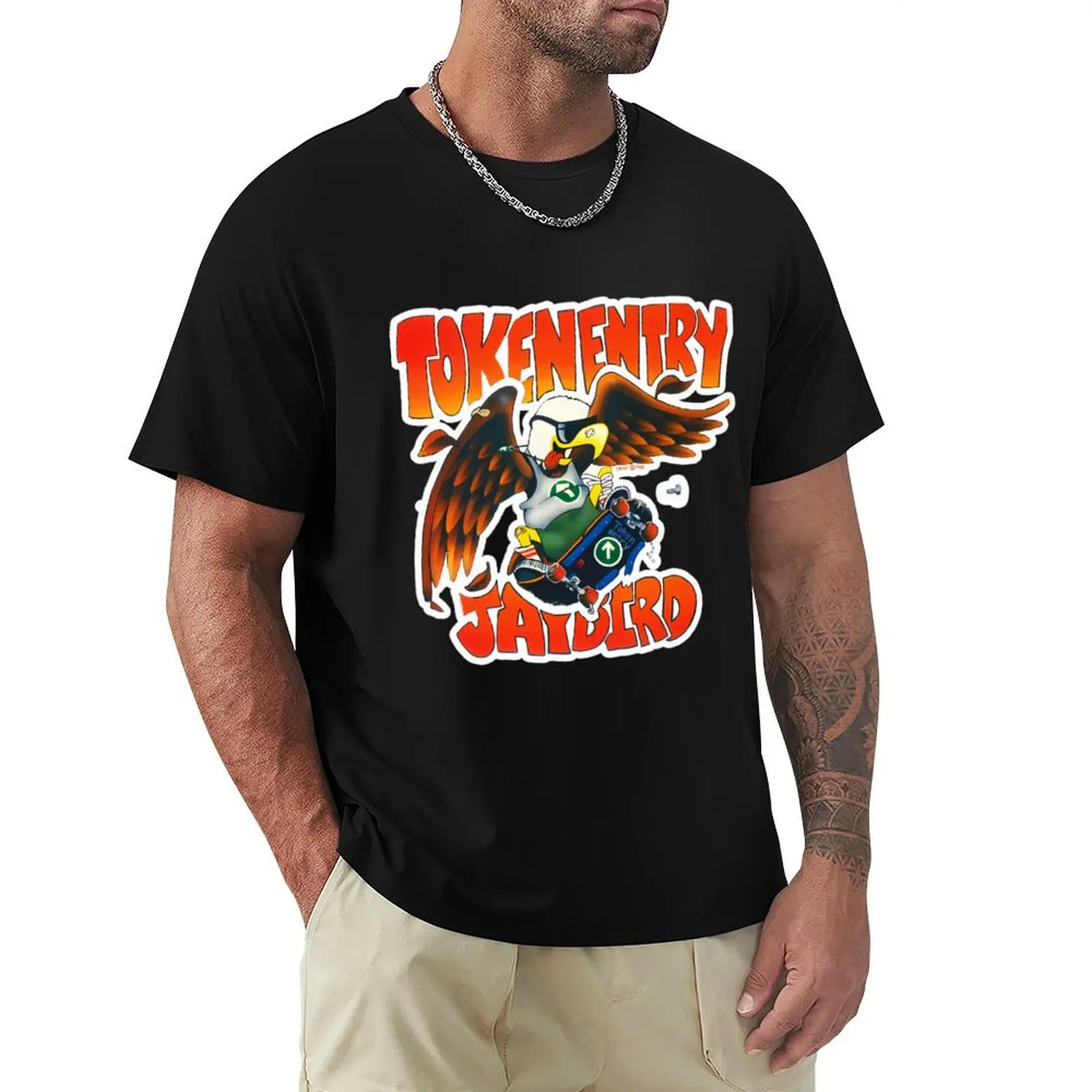 Token Entry T-Shirt Casual All Match Tee Shirt for Men
