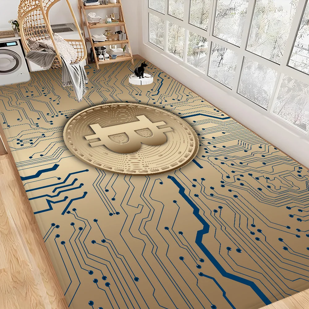 

Bitcoin Logo Floor Mat Rectangle Anti-slip Home Soft Badmat Front Door Indoor Outdoor Mat Welcome Doormat