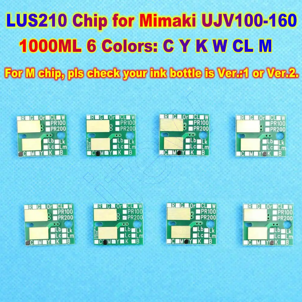 

Chip LUS210 LUS 210 UV Ink Chip For Mimaki UJV100-160 Ink Bottle Chip Lus-210 Printer One Time Use Disposable Chip Ver.1 Ver.2