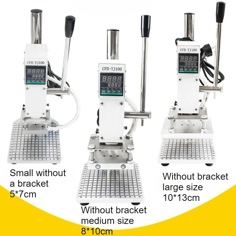 آلة ختم يدوية مسافة البادئة الجلدية الساخن ختم تصفيف الطابعة شعار ختم نمط آلة آلة الصحافة الساخنة #3