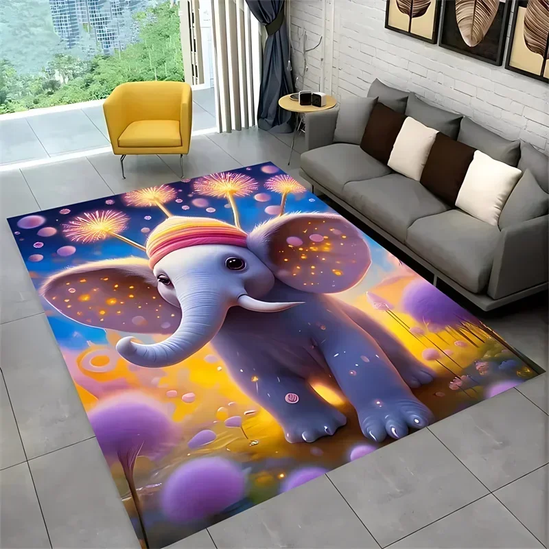 

Small War elephant pattern carpet, living room housewares children's room baby mat, Bathroom Kitchen Carpet Christmas present