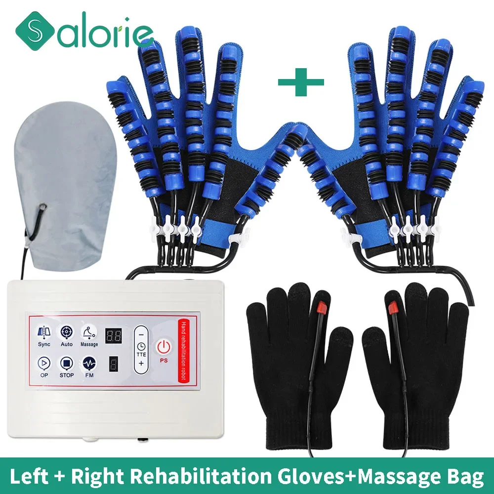 

Hand Rehabilitation Robot Hand Massager Massage Gloves Braces Supports Hand Training Stroke Hemiplegia Finger Trainer 1 Pair