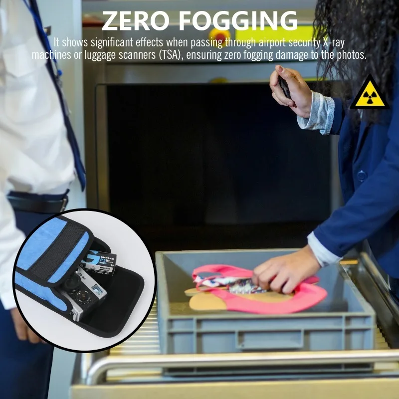 Professional Waterproof Film-guard Anti-X-ray Lead Foil Bag for 2pc 4x5 Film or 135/120/620 Middle Format Camera Protector