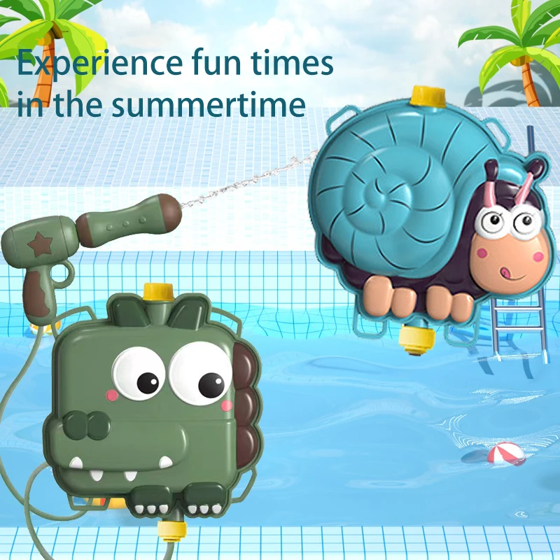 Summer Backpack Water Gun Cartoon Water Gun Beach Water Toys Outdoor Animals Backpack Water Gun Children Toys Gift
