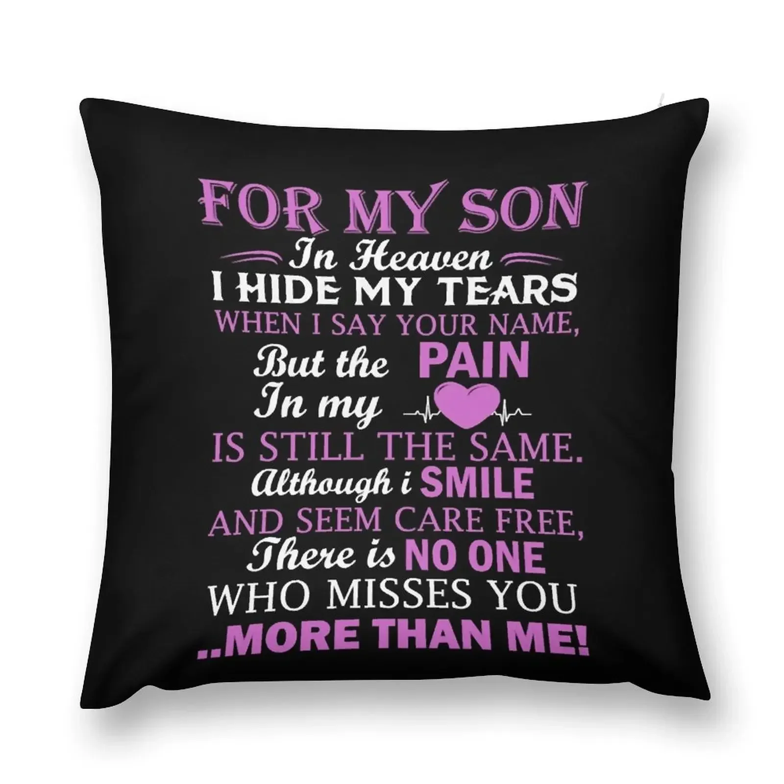 

For My Son In Heaven Throw Pillow Pillow Decor Cushions For Decorative Sofa pillow