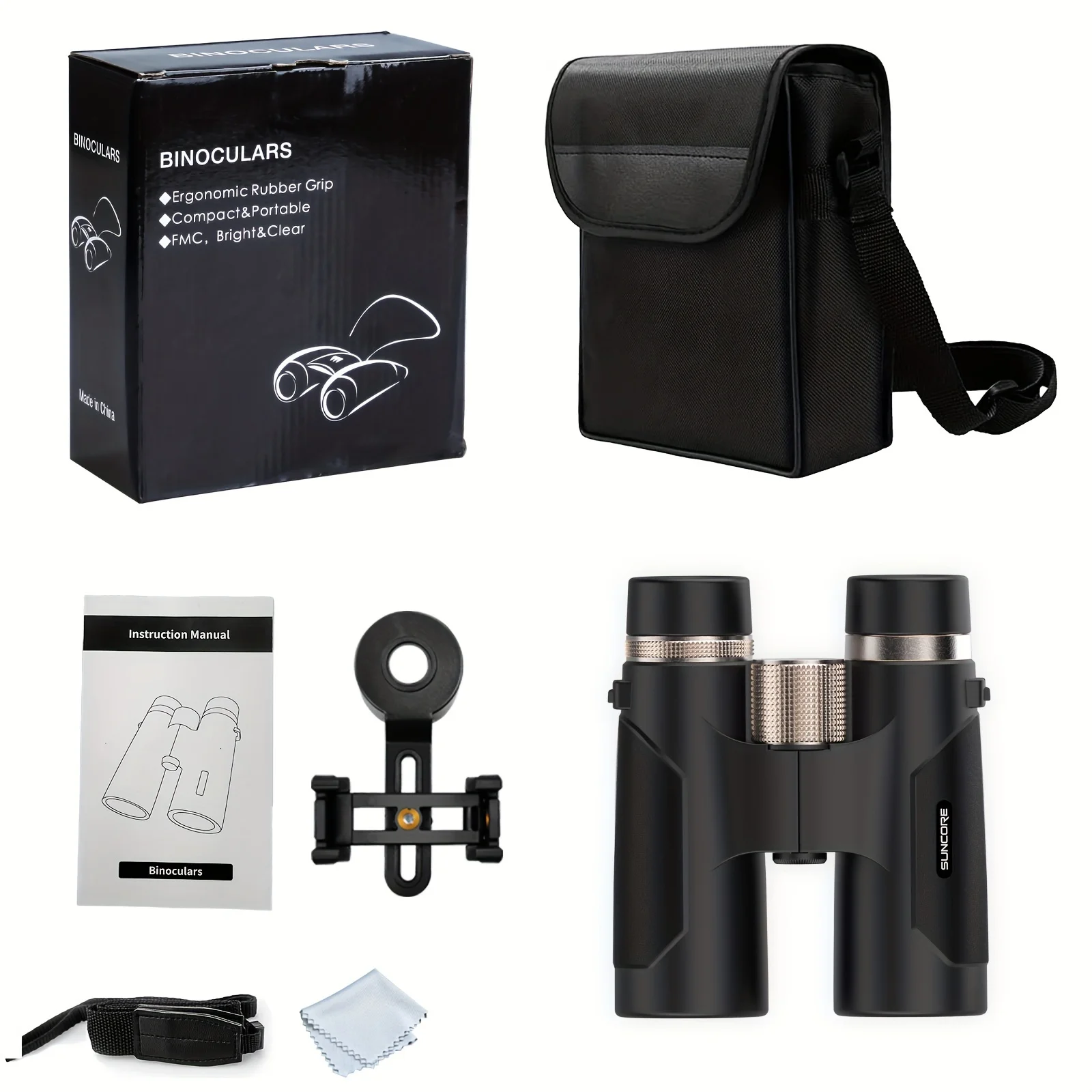 

Бинокль SUNCORE 10X42 L для взрослых, мощный, с большим полем зрения, легкий, с четким изображением при слабом освещении, для наблюдения за птицами, путешествий