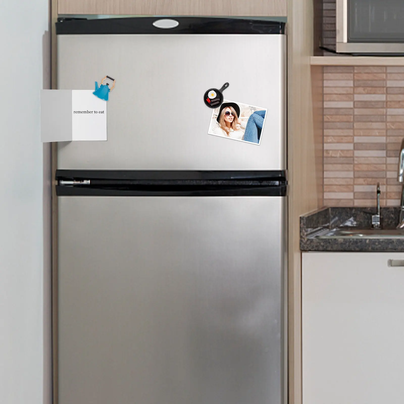 4Pcs Refrigerator Magnets Cute Decorative Magnetic Stickers for Fridge Kitchen Whiteboard Office Locker