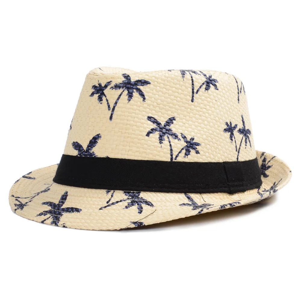 Wholesale Summer Fedoras Hat Panama beach Straw Hat Men Outdoor Sun Visor Hat Jazz Caps Women Men