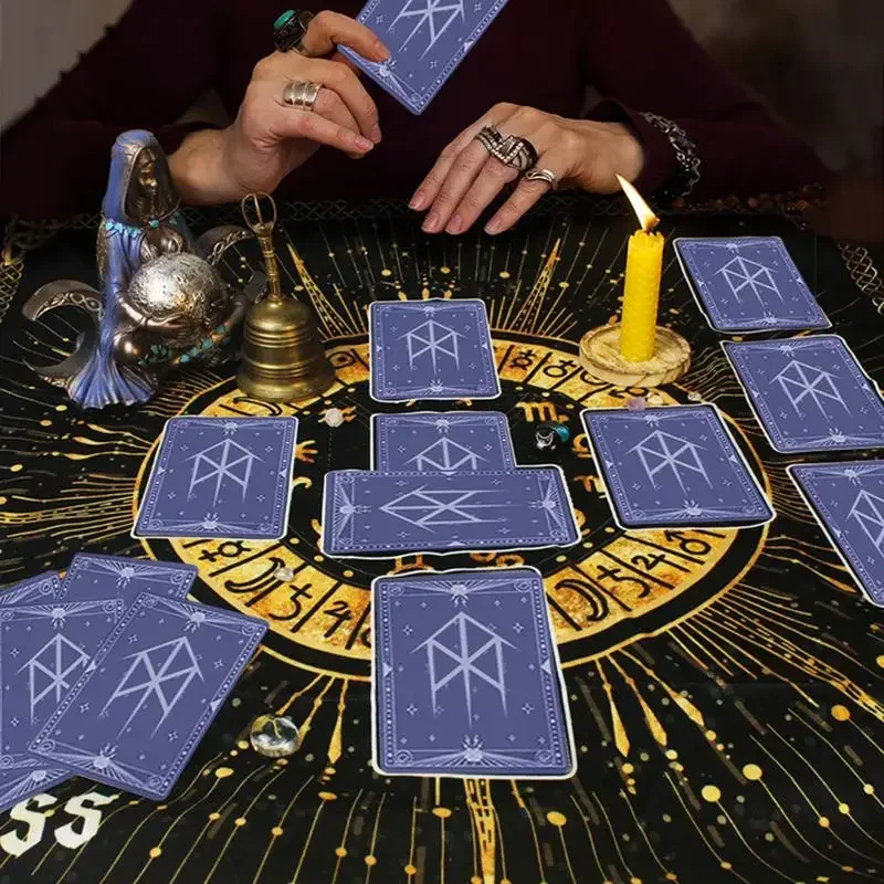 مذبح القماش التارو القراءة حصيرة سميكة المخملية مفرش طاولة الروحية أوراكل بطاقة الوسادة لغرفة الكهف جدار ديكور أدوات العرافة #2