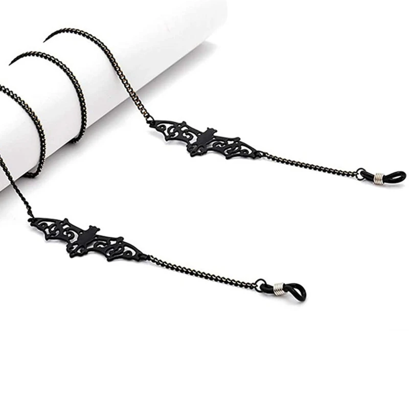 

Glasses Chain Black Hollow Bat Pendant Glasses Chain Anti-slip and Fashionable Anti-loss Jewelry Glasses Chains