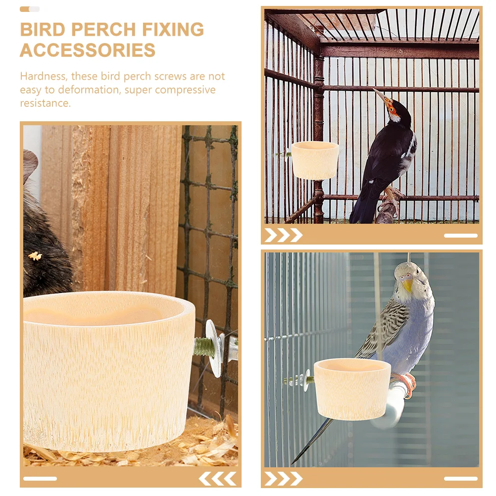 10 Pcs Birdcage Screw Accessories Fix Tool Perch Fixing Standing Board Kits Springboard Screws Silver