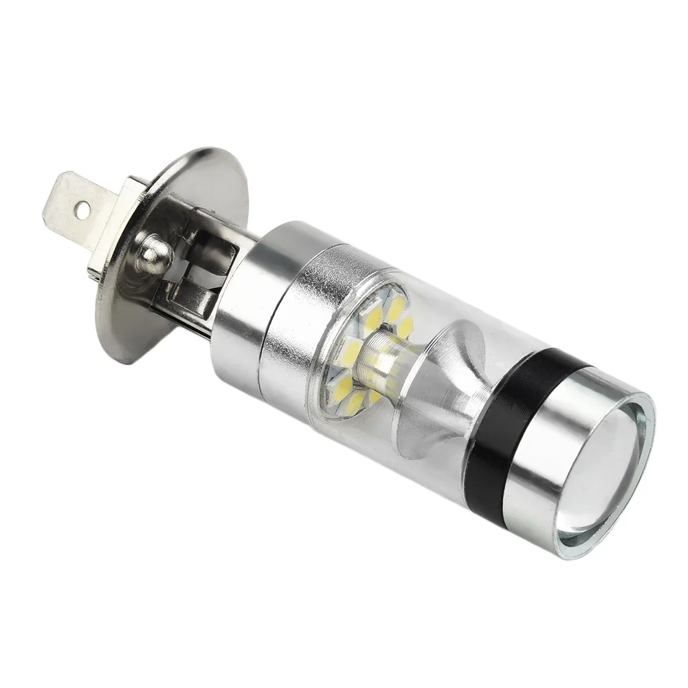 

2 Pcs H1 DC 9V-30V 100W Car White 20 LEDs Projector Fog Driving Light 6000K Car Front LED Headlight Light Bulbs