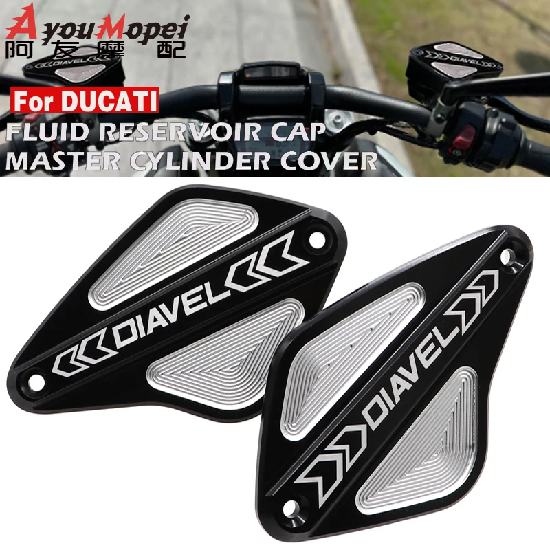 Front Brake Clutch Fluid Reservoir Cover Cap For Ducati Diavel Strada AMG Carbon Cromo 1260 S XDiavel S 2010-2020 2017 2018 2019