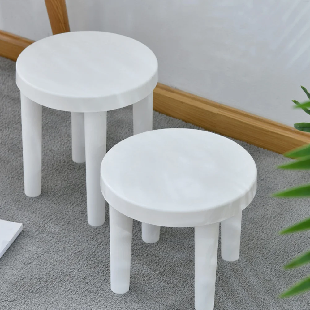 Small Stool Japanese Style Footstool Living Room Bathroom Step up White Children