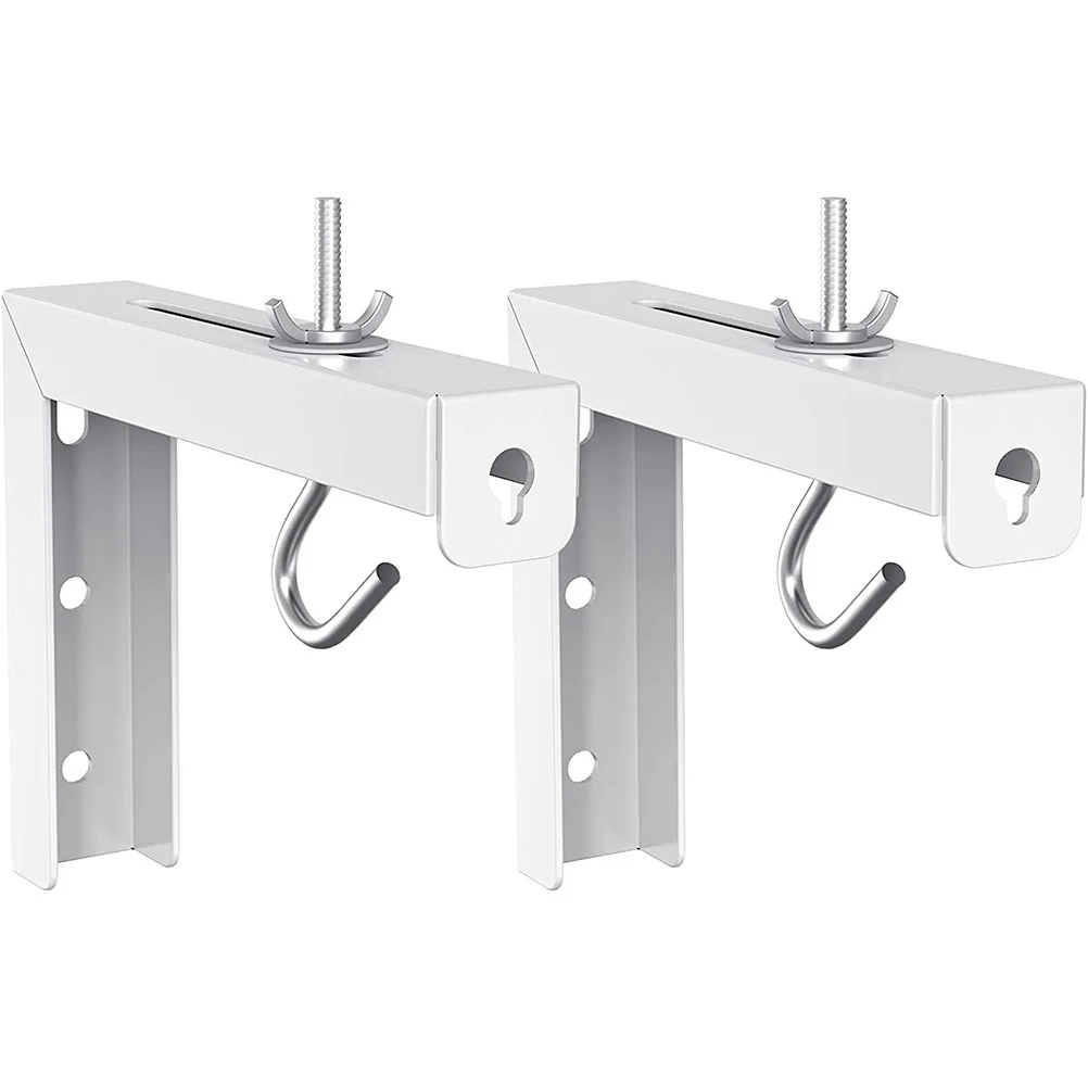 1 Juego de soporte de montaje en pared para proyector, gancho en forma de L, Material de acero ajustable, fácil instalación, soporte de pared para proyector