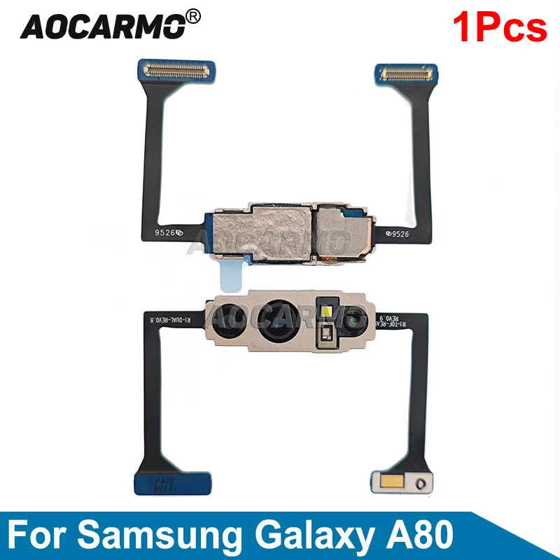 

Aocarmo 1Pcs Facing Front Rear Back Main Camera Module Flex Cable For Samsung Galaxy A80 805F Repair Part