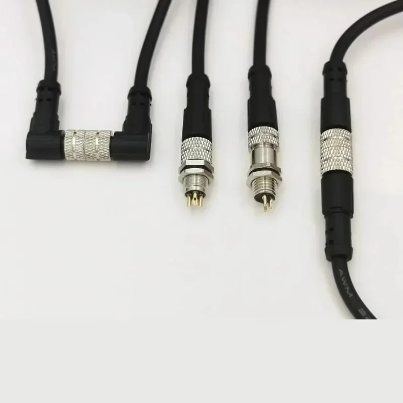 M8 3pin 4pin 6pin 8pin Aviation Plug Sensor 2 Meters Straight/elbow M8 Injection Molding Male Female Waterproof Connector Line