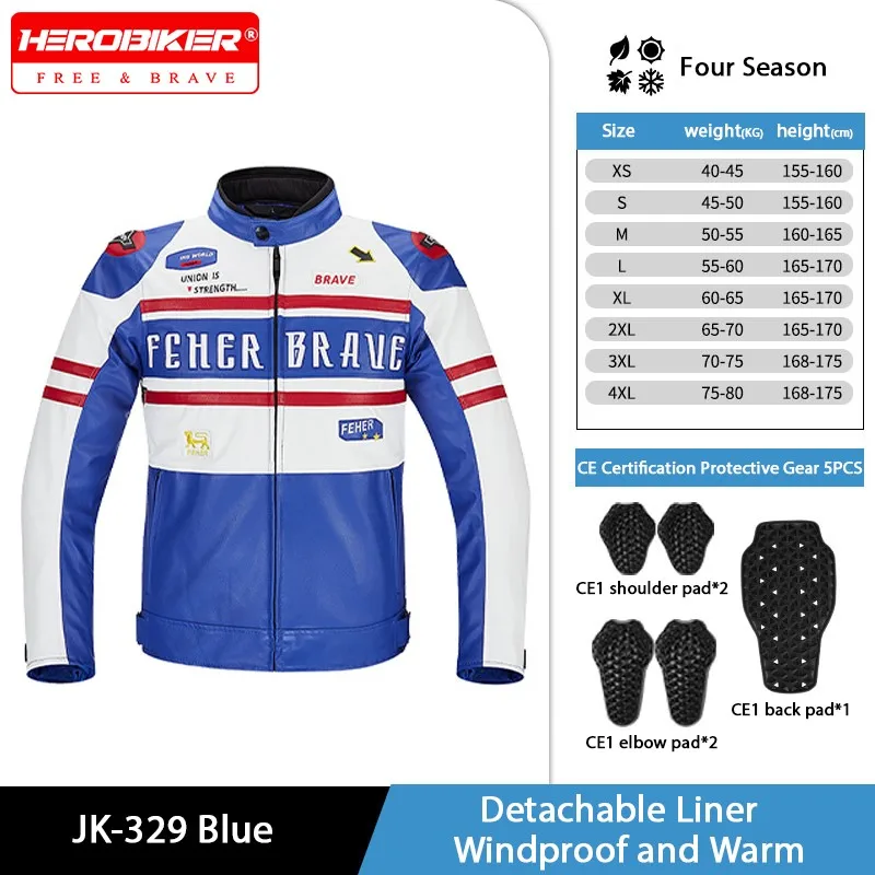 

Retro Motorcycle Jacket Men Women Casual Moto Clothes Waterproof Leather Motorbike Jacket Wear Resistant Motocross Riding Jacket