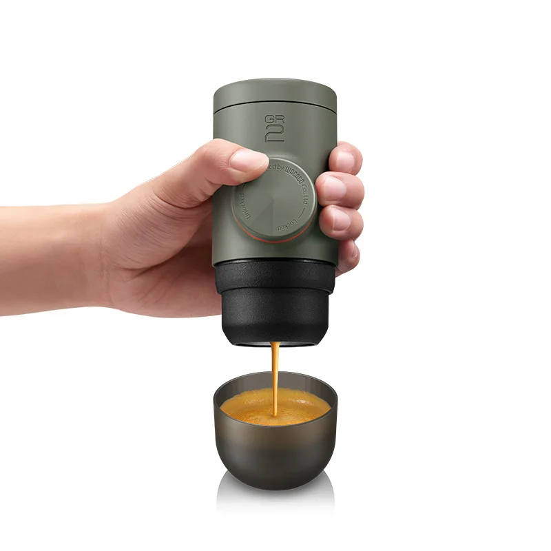 Minipresso, Espresso Machine for Outdoor Compatible Ground Coffee, Portable Coffee Maker, For Gift Travel Camping