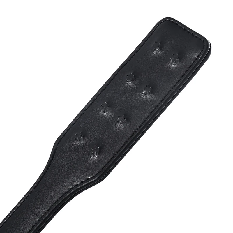 N64.Paddle d'équitation en cuir noir et métal, Flogger Horsewhips Spikes, Large IQUE king Paddle, Slared Riding Spcollar, 32cm, 5.5cm